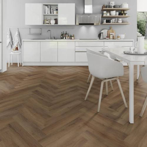 Lignum Core Truffle Oak Herringbone