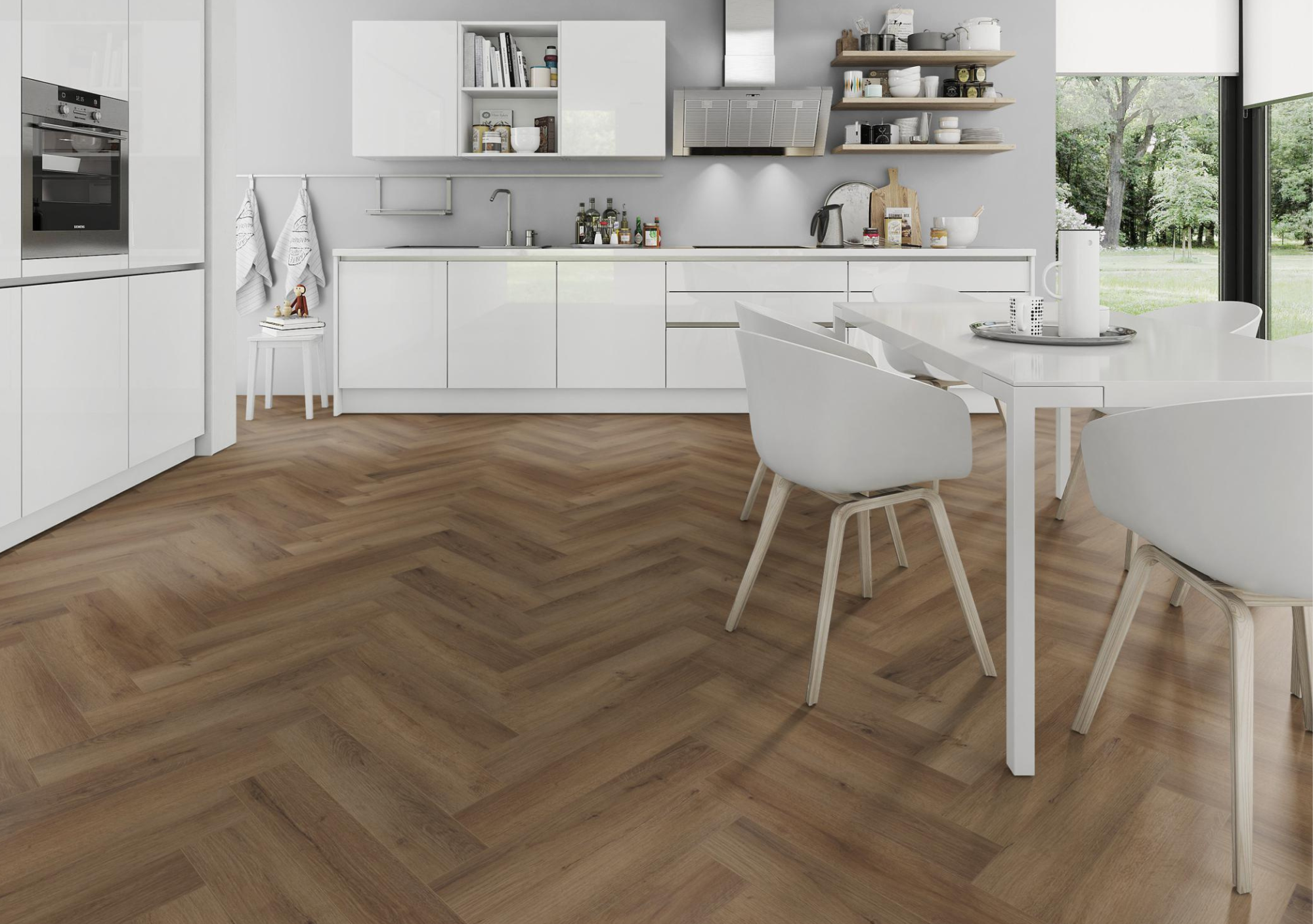 Lignum Core Truffle Oak Herringbone