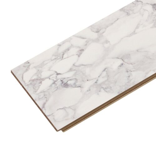 White Marble Aqua Pro 8 5mm High Gloss Laminate Flooring 122130 P122130 252476 Image