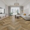 Woodlands Nature Herringbone Woolstone 8004