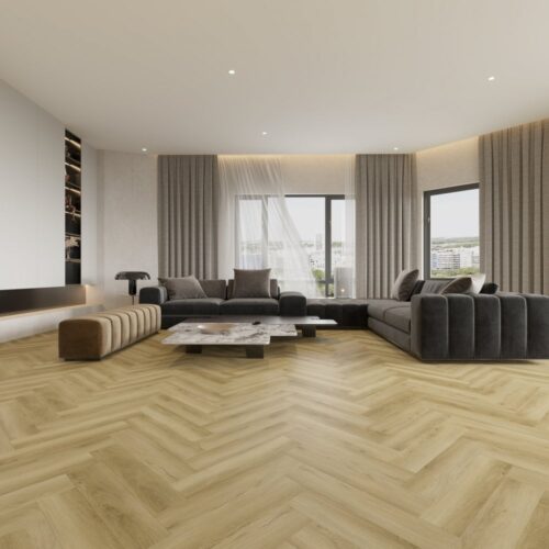 Woodlands Nature Herringbone Woodwalton 8002