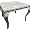 Louis 100cm Square Marble & Chrome Dining Table – 3 Colours