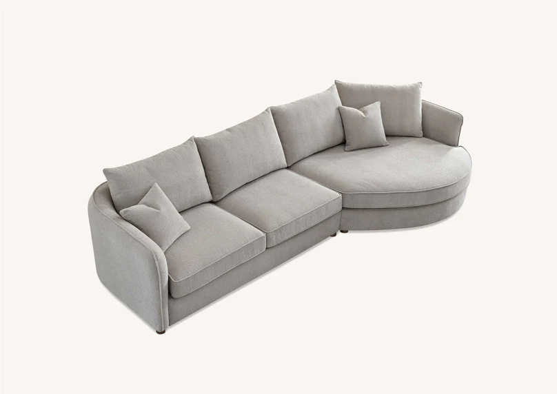 Rubin Corner Chaise Pebble 11