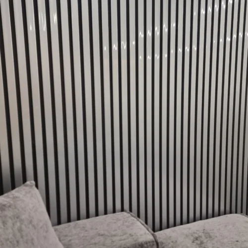 Wood Effect Slatted Wall Panels Chrome 3