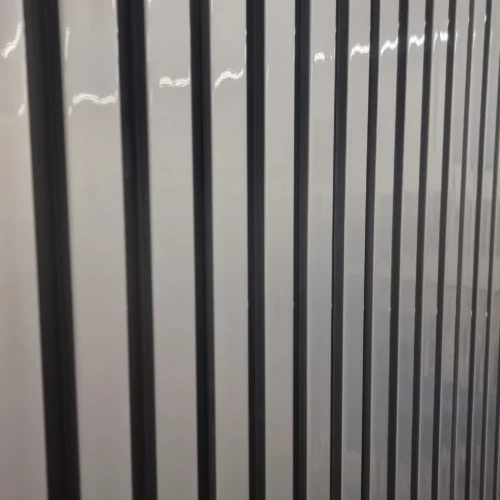 Wood Effect Slatted Wall Panels Chrome