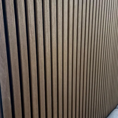Real Wooden Acoustic Slatted Wall Panels - Light Oak - 240cm x 60cm (4 pack) product image 6
