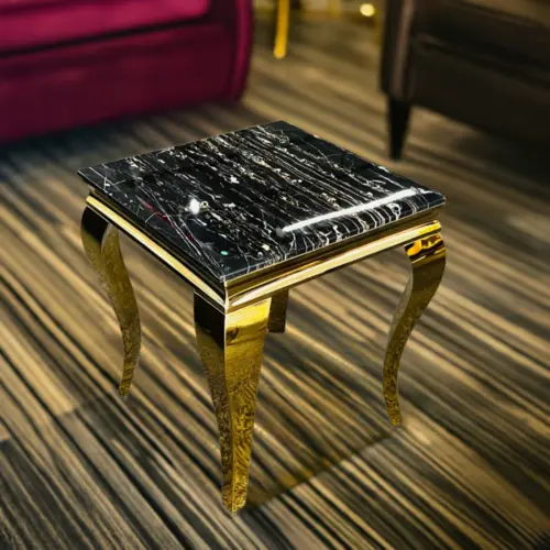 Black & Gold Marble Lap Table