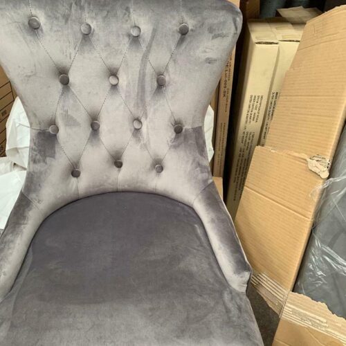 Louis 120cm Grey Marble Dining Table + 4 Grey Lion Knocker Chairs + 110cm Bench2