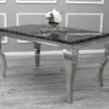 Louis 180cm Marble & Chrome Dining Table1