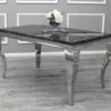 Louis Black Marble Dining Table