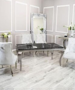 Louis Black Marble Dining Table10