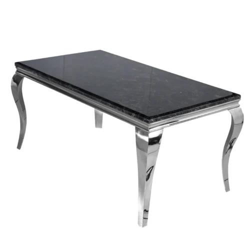 Louis Chrome Dining Table1