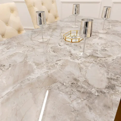Louis Gold Ceramic Marble & Chrome Dining Table 3 Colours5