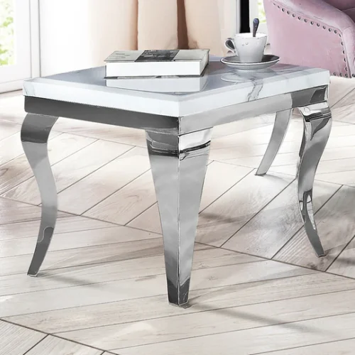 Louis Grey Marble Lamp Table