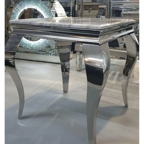 Louis Grey Marble Lamp Table4