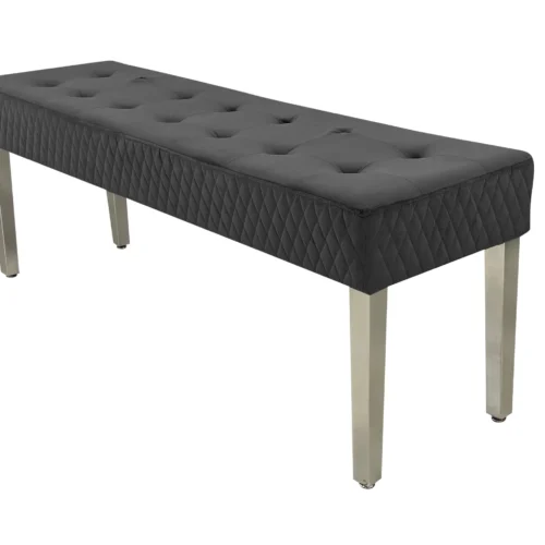 Louis Marble 160cm Dining Table + Victoria Grey Ring Chairs, Bench Option5