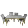 Louis Gold Grey Top Dining Table