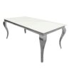 Featuring the louis dining table with a white glass table top