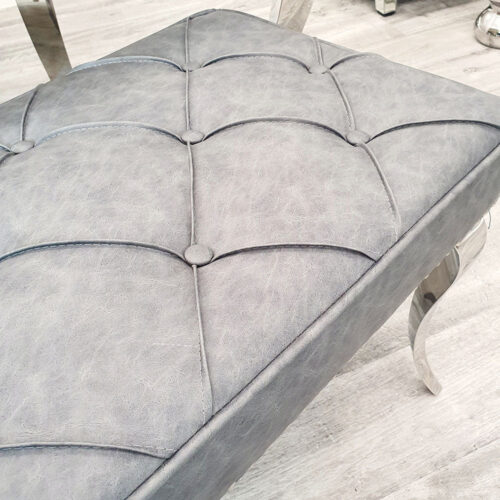 Louis Diningbench Darkgrey Quilt