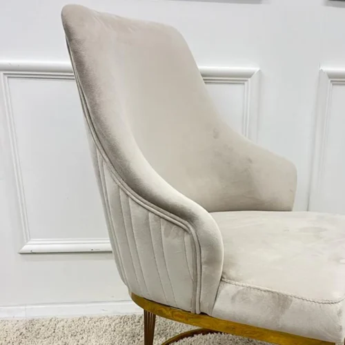 Chelmsford Velvet Dining Chair 2 Gold