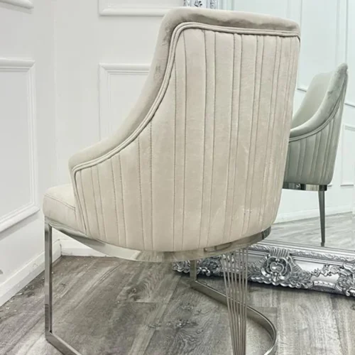 Chelmsford Velvet Dining Chair Silver