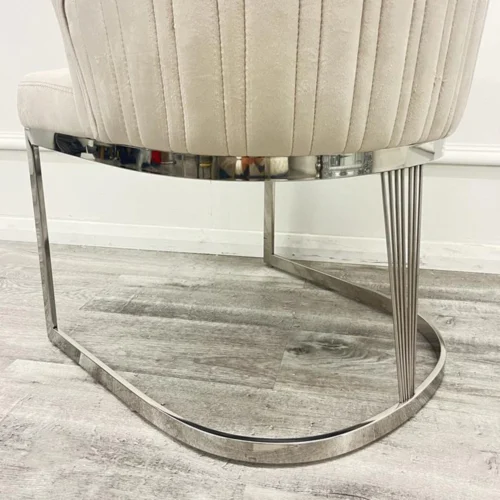 Chelmsford Velvet Dining Chair Silver 2