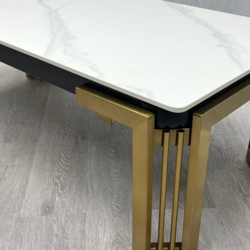 Sorrento Rectangle 150cm Ceramic Gold Table 4