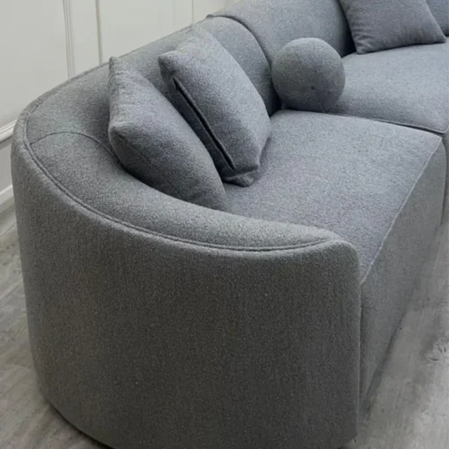 The Pebble Boucle Sofa Gre3