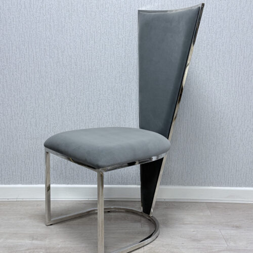 Vienna Grey Silver Dining Chair Scaled