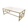 Geo Gold Coffee Table With Polar White Sintered Top