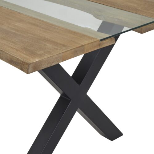 Live Edge Collection Light Acacia River Dining Table 2