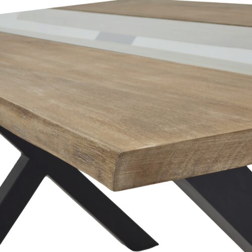 Live Edge Collection Light Acacia River Dining Table 3