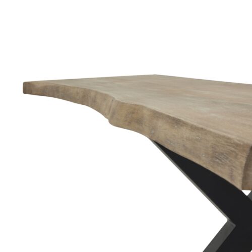 Live Edge Collection Light Acacia River Dining Table 4