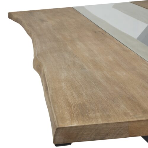 Live Edge Collection Light Acacia River Dining Table 5