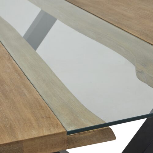 Live Edge Collection Light Acacia River Dining Table 6