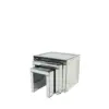 Mirrored Roma nest of 3 tables