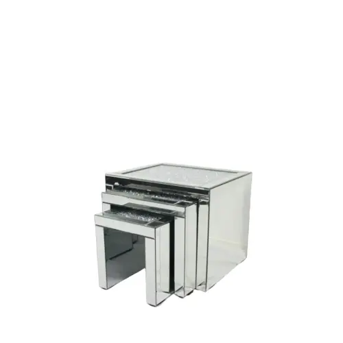Mirrored Roma nest of 3 tables