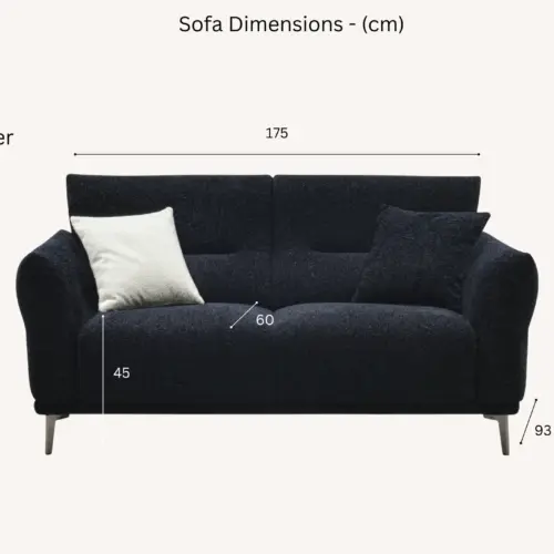 Albany Sofa Range In Black Lux Boucle Fabri 2