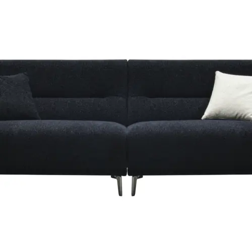 Albany Sofa Range In Black Lux Boucle Fabric 3 White