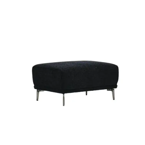 Albany Sofa Range In Black Lux Boucle Fabric Footstool