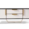 Amal Ribbed Coffee Table - White & Gold featured image