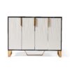 Amal Ribbed Sideboard - White & Gold featured image
