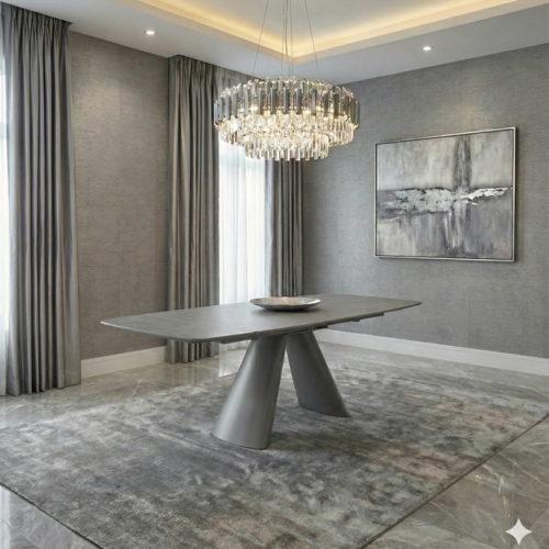 Gstaad Grey Extendable Stone Dining Table product image 3