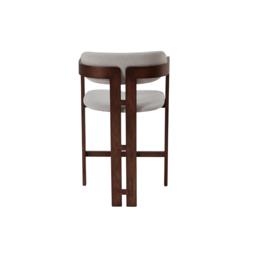 Clara Walnut Barstool in Oatmeal Boucle product image 4