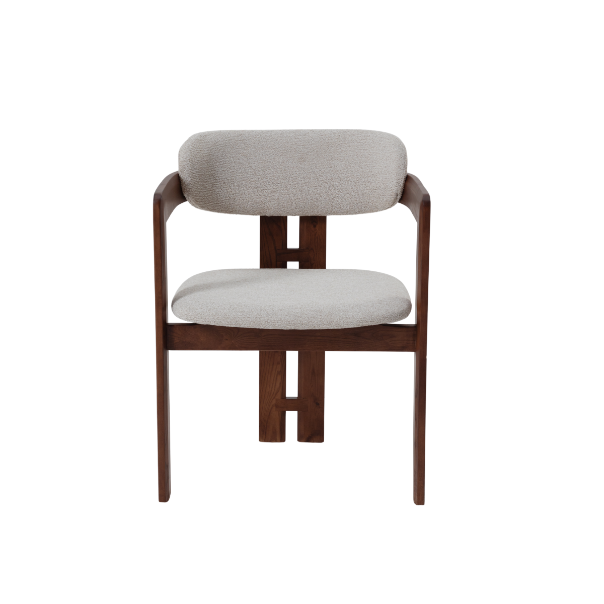 Clara Walnut Dining Chair in Oatmeal Boucle - Box of 2 product image 3