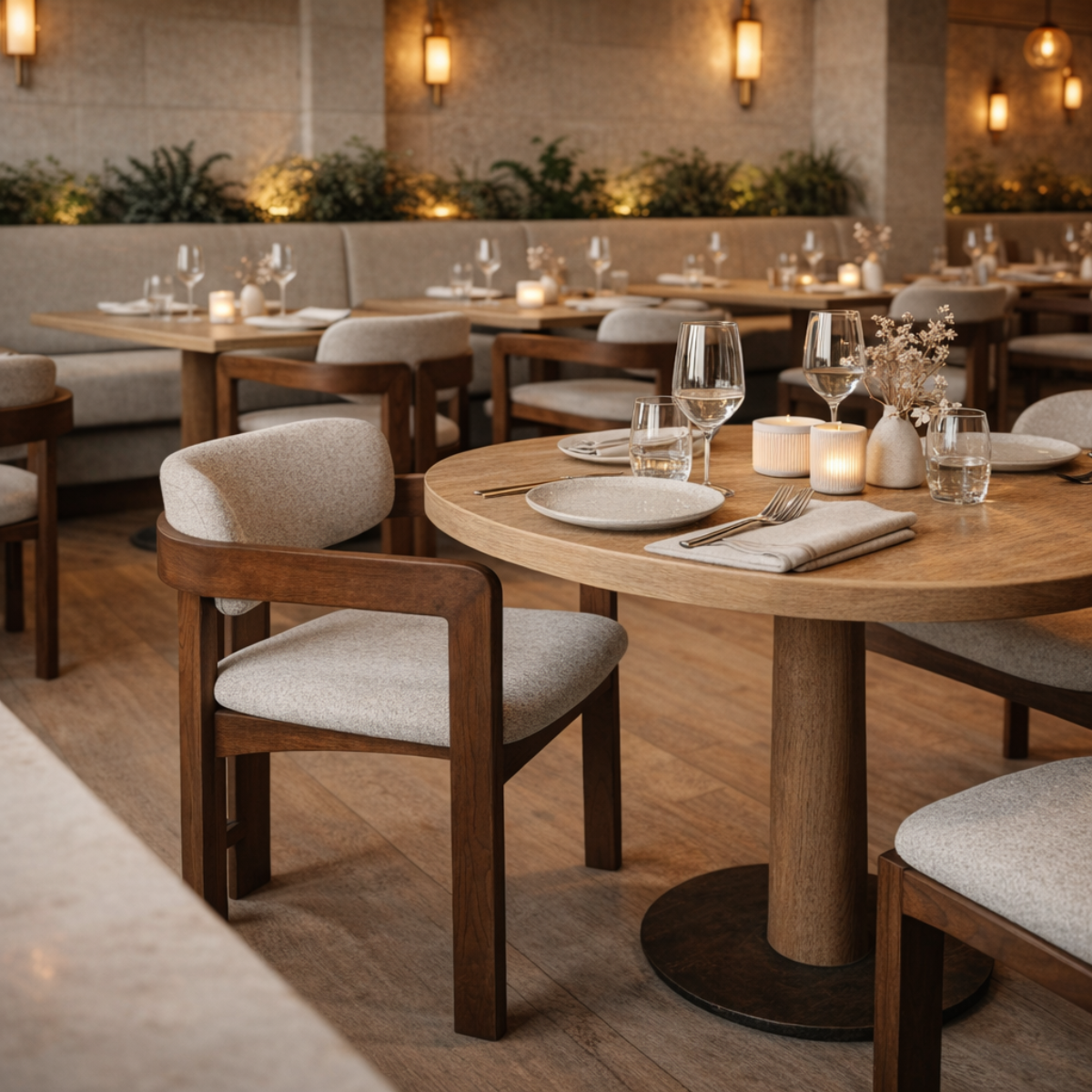 Clara Walnut Dining Chair in Oatmeal Boucle - Box of 2 product image 8