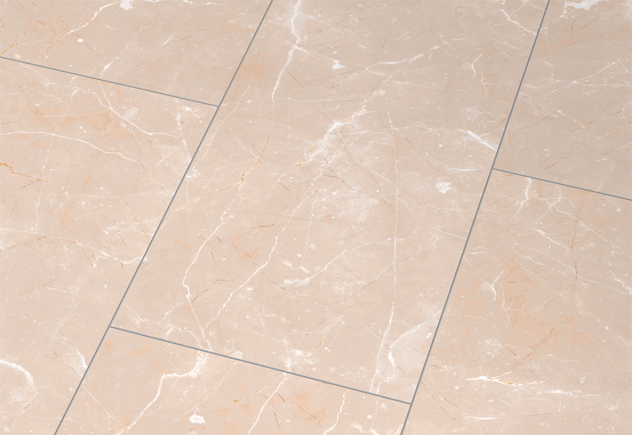 Falquon Botticino Light 8mm Stone Effect Laminate Flooring (High Gloss) - image 1