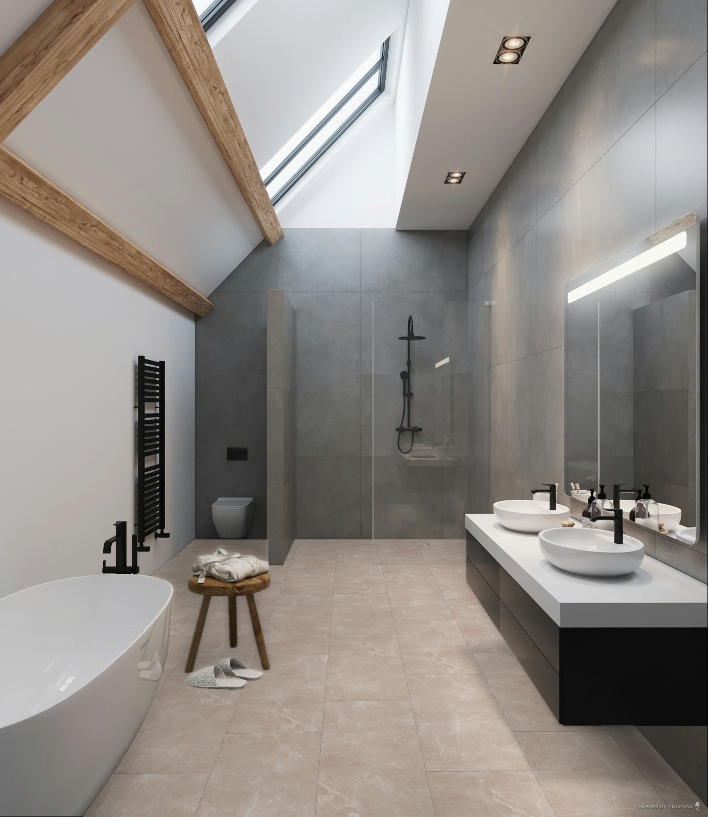 Falquon Botticino Light 8mm Stone Effect Laminate Flooring (High Gloss) - image 3