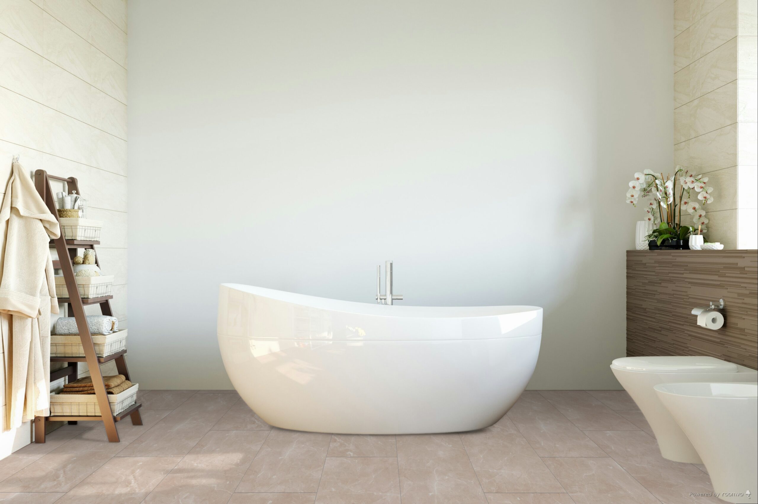 Falquon Botticino Light 8mm Stone Effect Laminate Flooring (High Gloss) - image 4