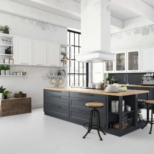 Falquon White 8mm Stone Effect Laminate Flooring (High Gloss) - image 2